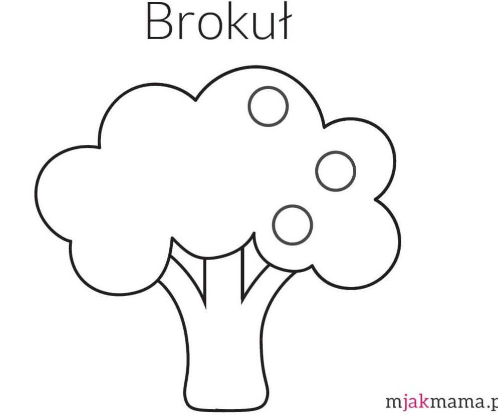 brokuł kolorowanka
