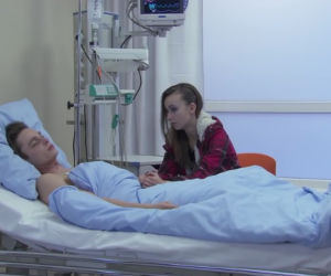 Pierwsza miłość odc. 2214. Krystian (Patryk Pniewski), Melka (Ewa Jakubowicz)