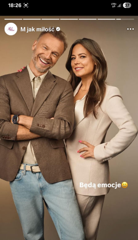 M jak miłość nowy sezon po wakacjach. Magda (Anna Mucha), Andrzej Budzyński (Krystian Wieczorek)