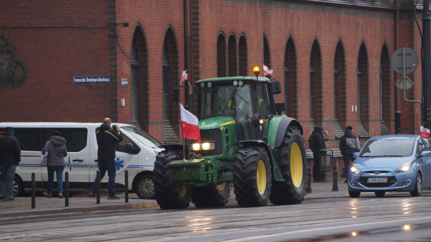 Strajk rolników w Bydgoszczy [ZDJĘIA]