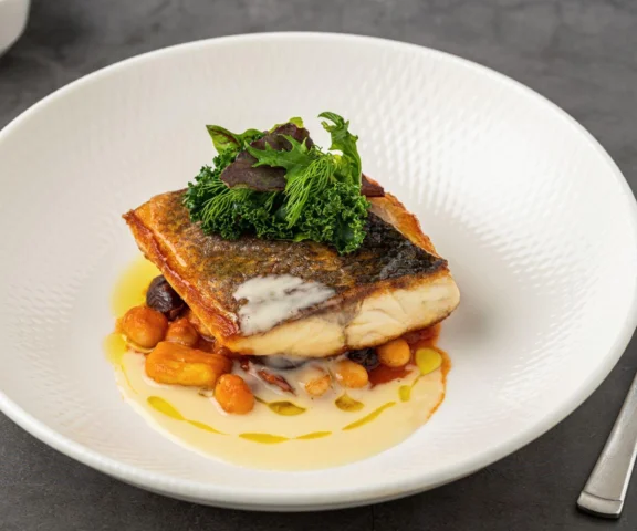 Ryba pieczona na chrupiącej ciecierzycy – tani obiad z piekarnika, który smakuje jak z dobrej restauracji