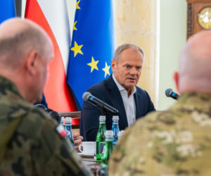 Donald Tusk na miejscu wybuchy na Lubelszczyźnie
