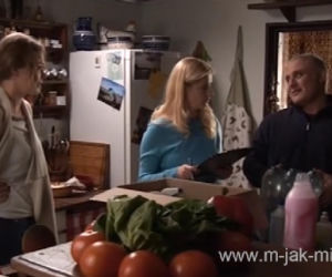 M jak miłość. Marzenka (Olga Szomańska), Rafał (Przemysław Bluszcz), Anna (Tamara Arciuch)