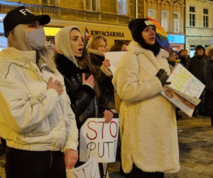 Lublin: protest wobec rosyjskiej agresji na Ukrainę