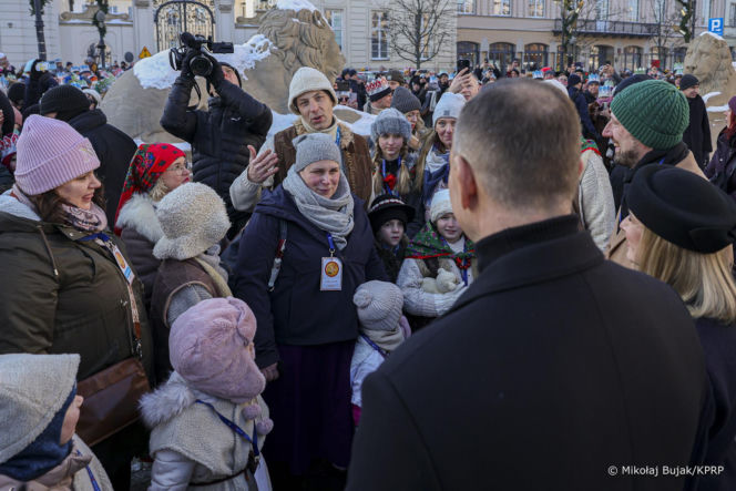 Karol i Marta Nawroccy na Orszaku Trzech Króli