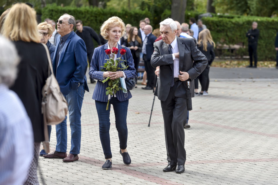 Tadeusz Sznuk na pogrzebie Knapika