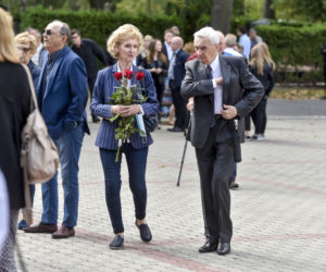 Tadeusz Sznuk na pogrzebie Knapika