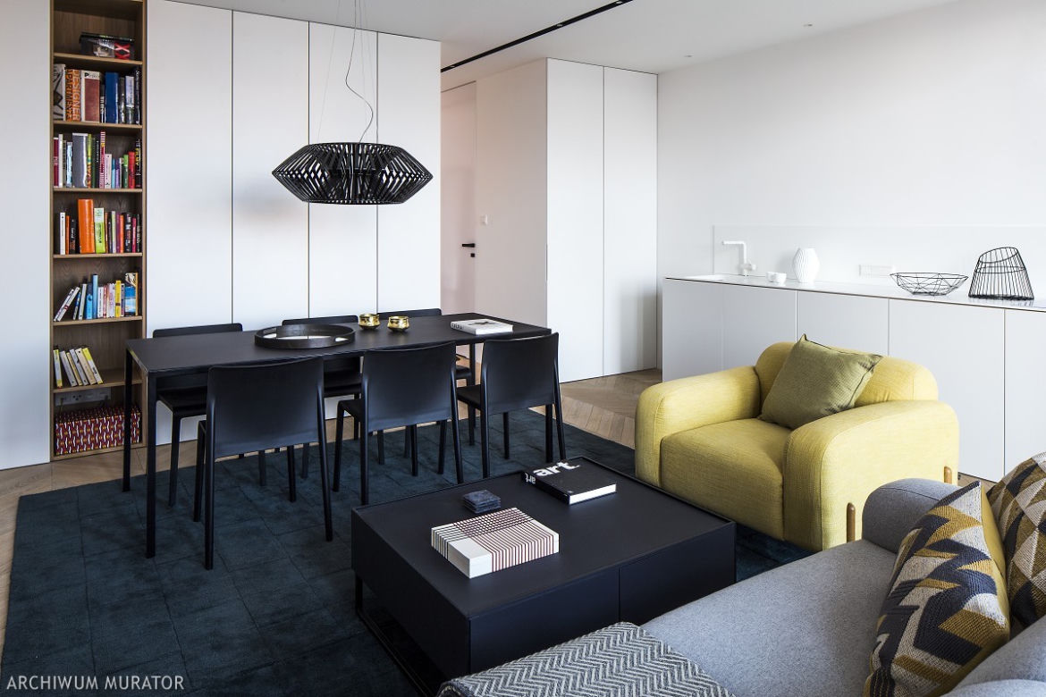 Salon z szafami