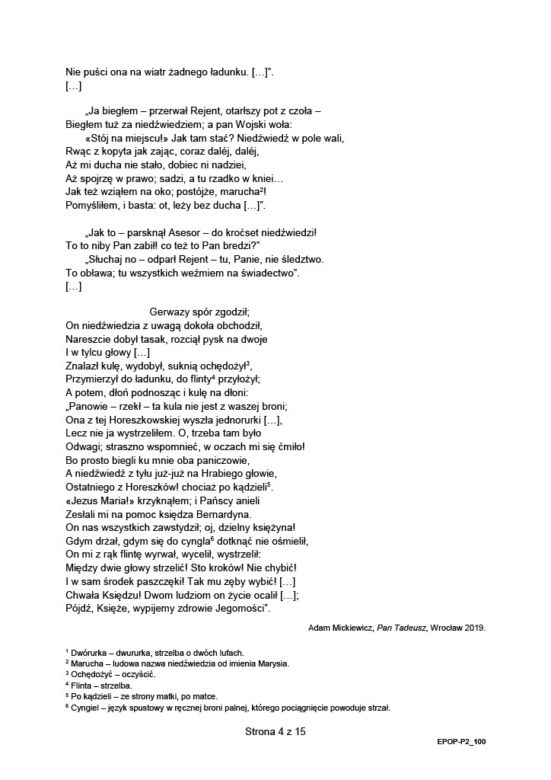 Arkusz Matura 2023  - polski. Formuła 2015