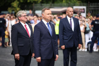 Andrzej Duda złożył kwiaty pod pomnikiem Józefa Piłsudskiego