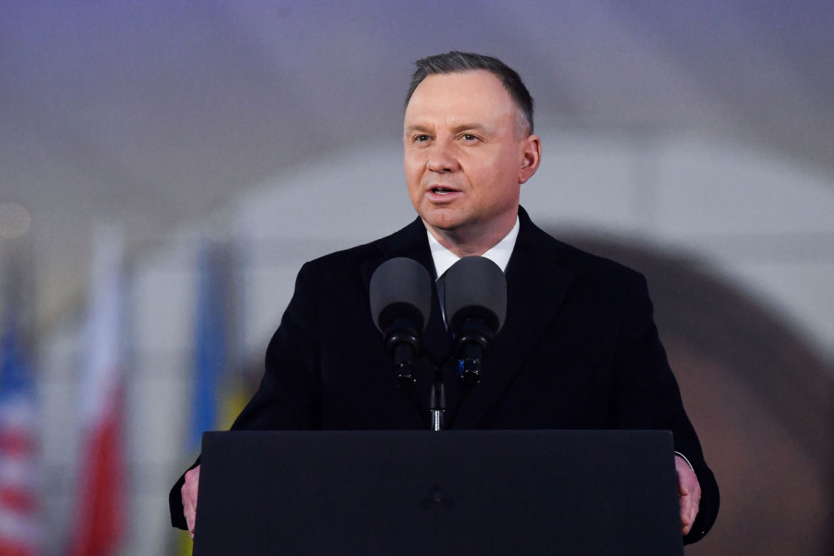 Wystąpienie Joe Bidena w Arkadach Kubickiego w Warszawie