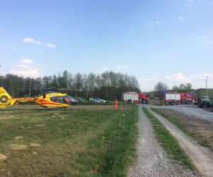 Podkarpacie: 15-letni motocyklista zderzył się z maszyną rolniczą