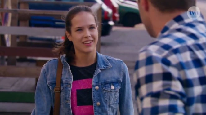 Na Wspólnej. Paulina (Dagmara Bryzek), Olaf (Maciej Brzoska)