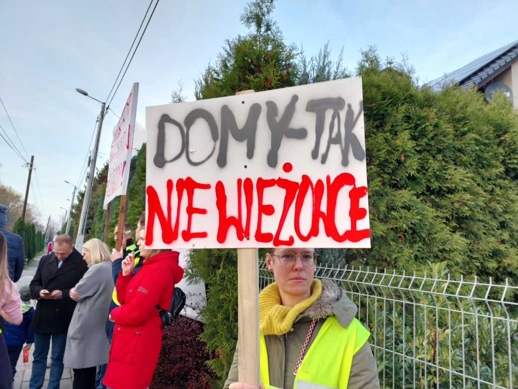 Protest mieszkańców Kostuchny przeciwko budowie wieżowców