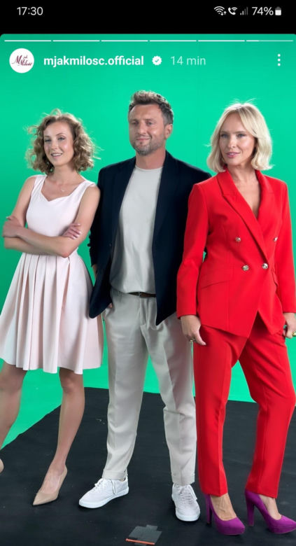 M jak miłość nowa czołówka po wakacjach 2024. Dorota (Iwona Rejzner), Bartek (Arkadiusz Smoleński), Natalka (Dominika Suchecka)