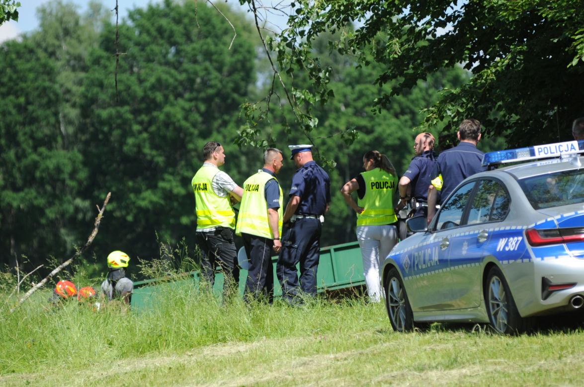 Wypadek traktora 