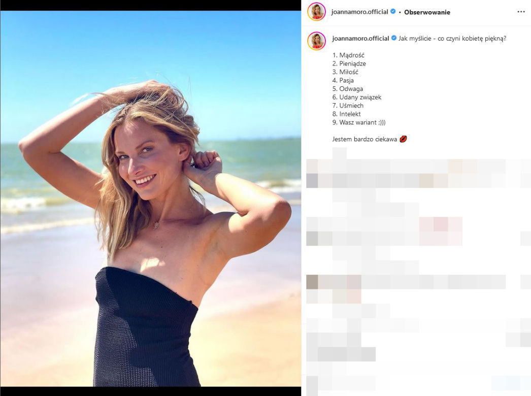Joanna Moro topless na publicznej plaży