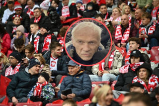 Wielki skandal na meczu Polska - Albania. Politycy, celebryci i mroczna postać na trybunach! Szokujące zdjęcia