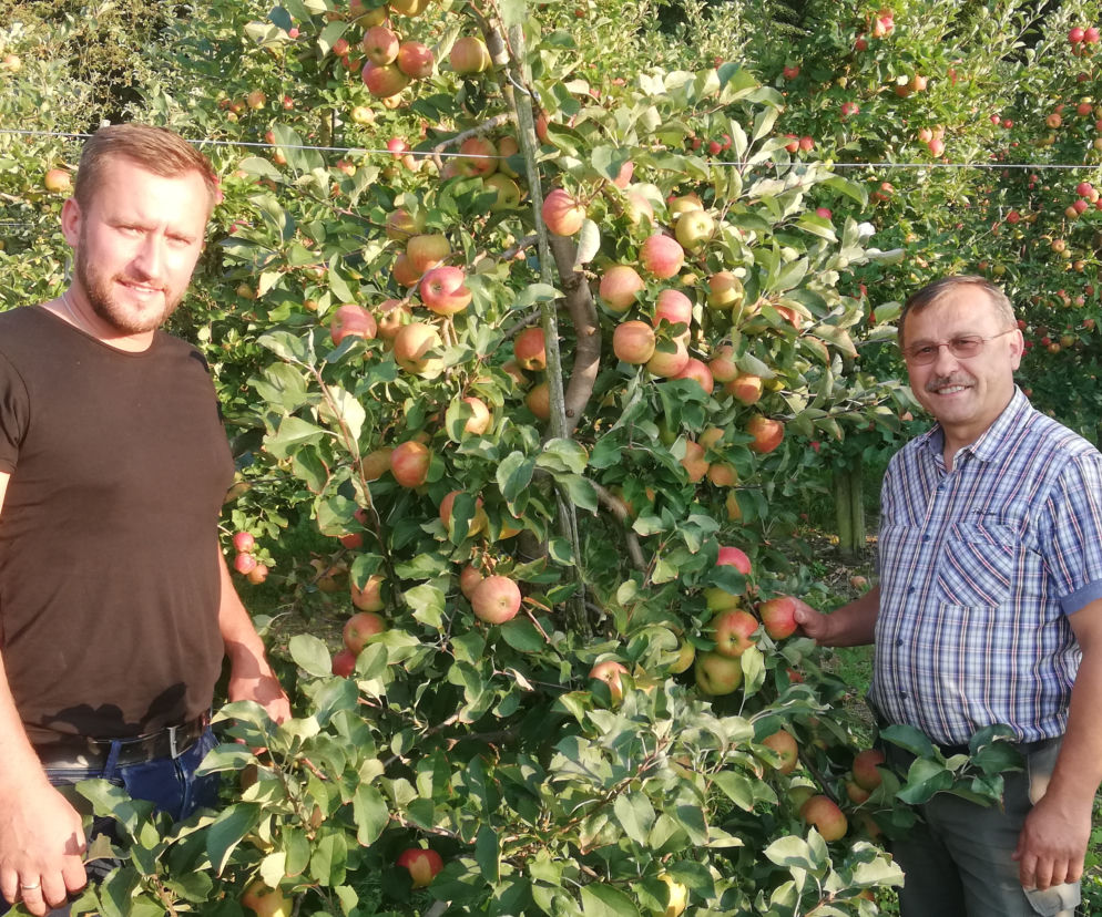 W naszych sadach uprawiamy m.in. jabłka i gruszki mówią (od lewej): M. Plota i J. Dziekan