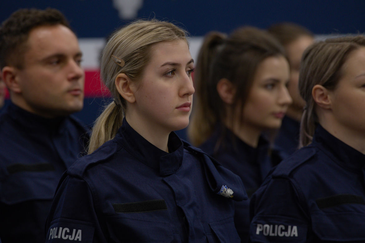 Nowi policjanci w KMP w Białymstoku. Uroczyste ślubowanie