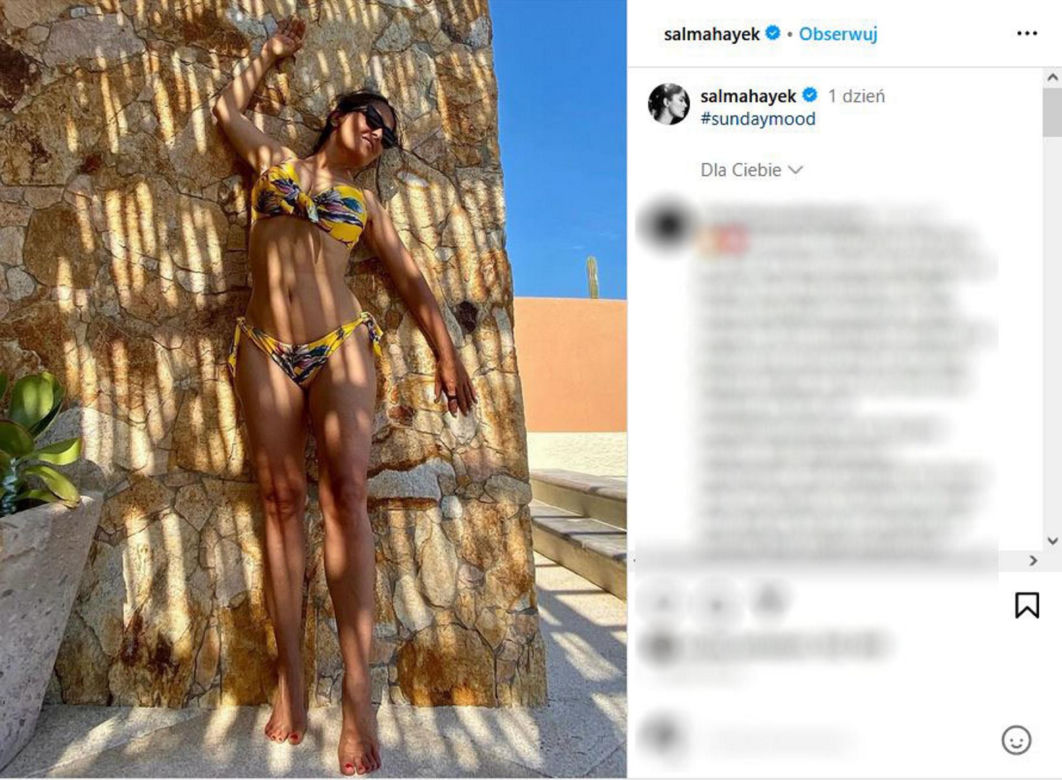 Salma Hayek ma sposób na zimę! Tak 57-latka rozgrzała fanów