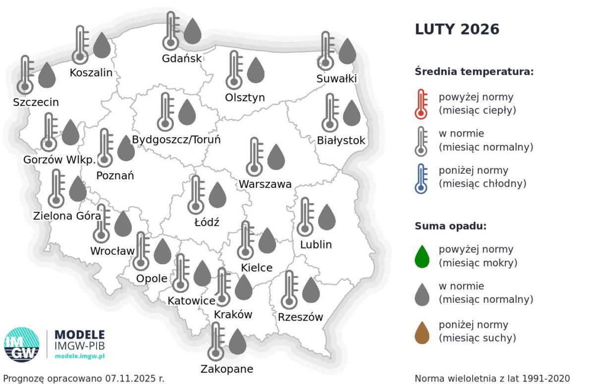 Prognoza długoterminowa IMGW na zimę