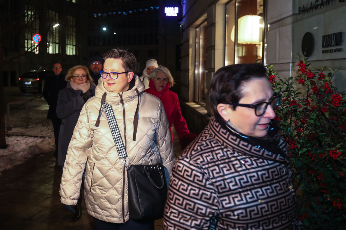 Politycy opozycji na spotkaniu w klubie przy ul.Mysiej