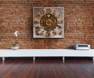 Duży zegar ścienny loft