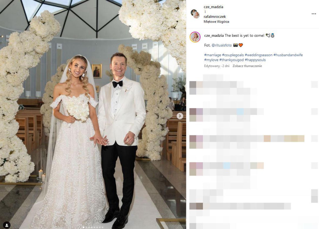 Rafał Mroczek w podróży poślubnej