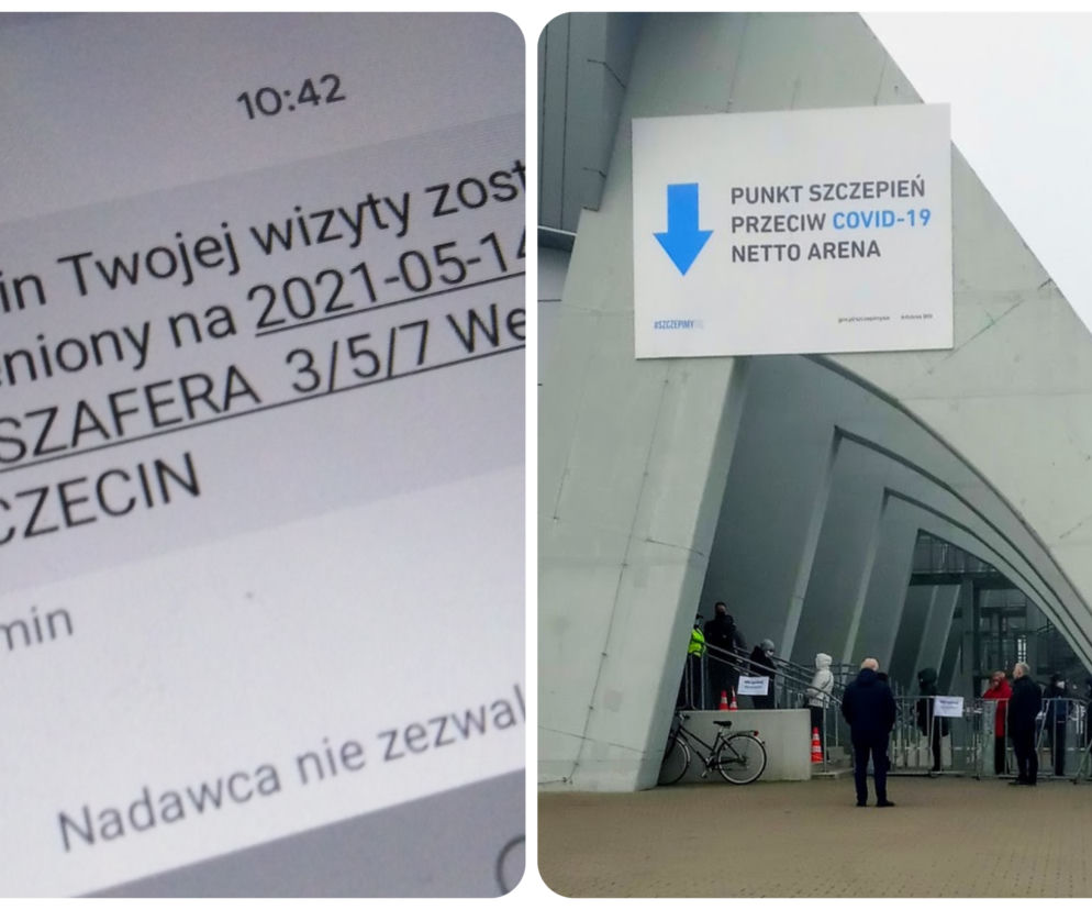 Szczecinianie otrzymują SMS-y ze zmianą terminów szczepień w Netto Arenie