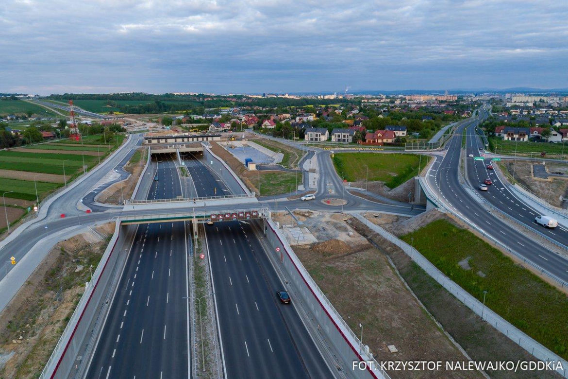 Tunel w Zielonkach na północnej obwodnicy Krakowa