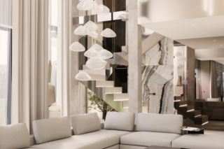 Biel we wnętrzach - projekt Tissu Architecture