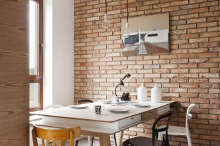 Projekt kuchni: minimalistyczna kuchnia z szafkami pomalowanymi farbą tablicową