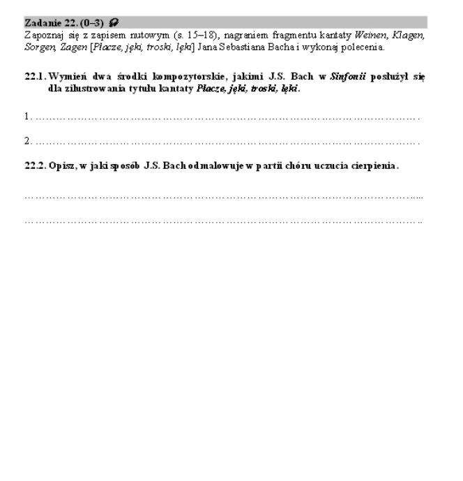 Historia muzyki matura