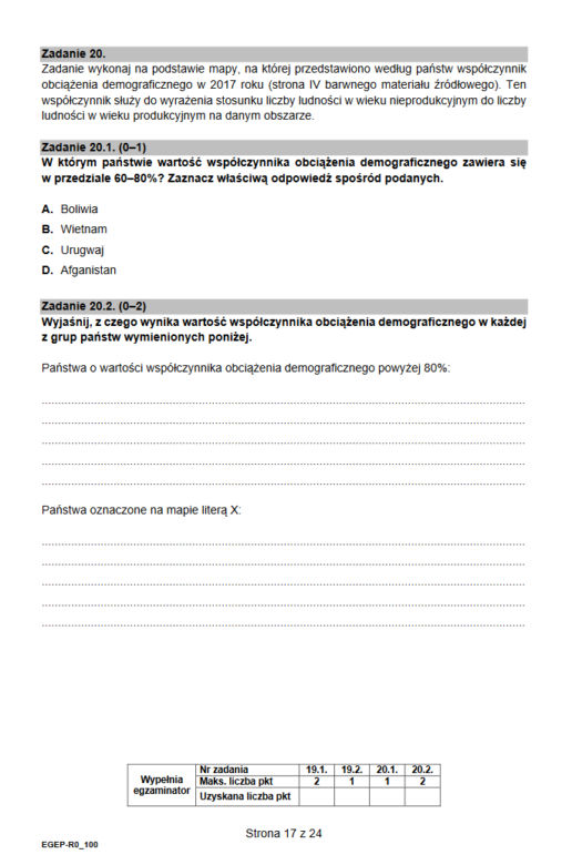 Matura geografia rozszerzona 2021 - arkusz CKE