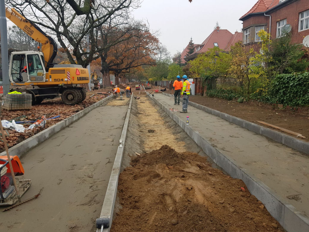 Budowa węzła Łękno - październik 2019