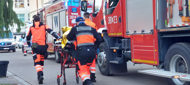 Próbna ewakuacja w zamojskim "rolniczaku"