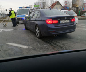 Zderzenie tramwaju i policyjnego bmw na ul. Fordońskiej w Bydgoszczy!