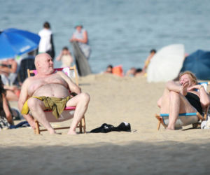 Marian Lichtman na plaży