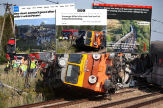 Zagraniczne media o katastrofie kolejowej w Polsce! Oślepiony przez słońce