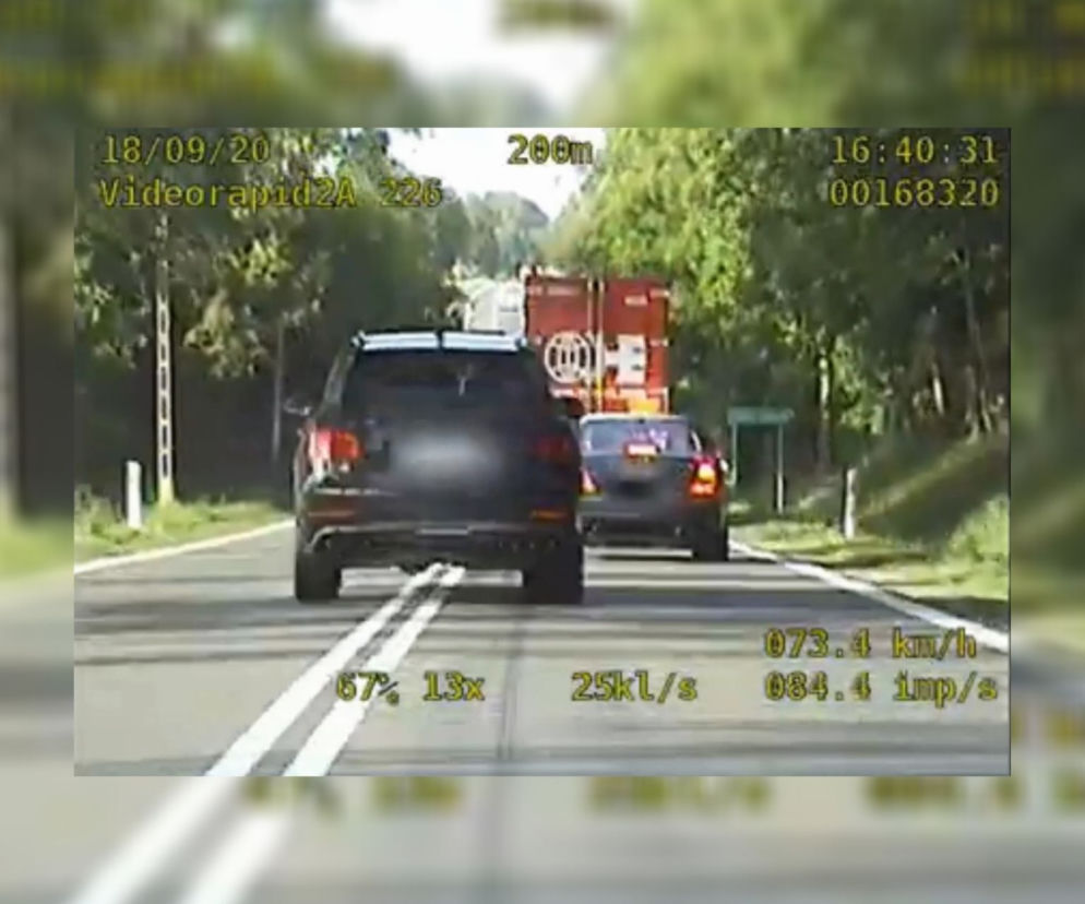Popiołówka. Pirat w bentleyu wyprzedzał ciąg pojazdów