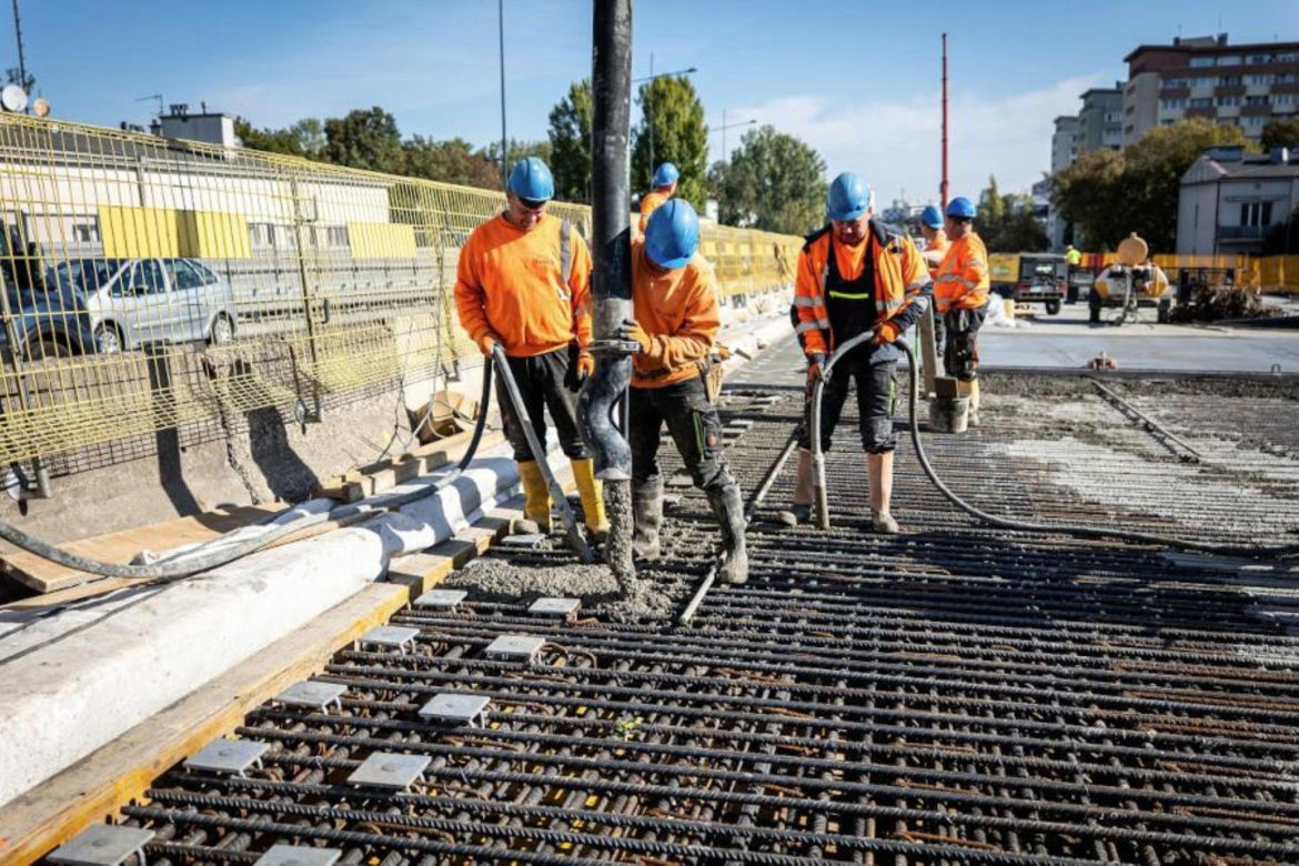 Południowy wiadukt Trasy Łazienkowskiej (październik 2025)