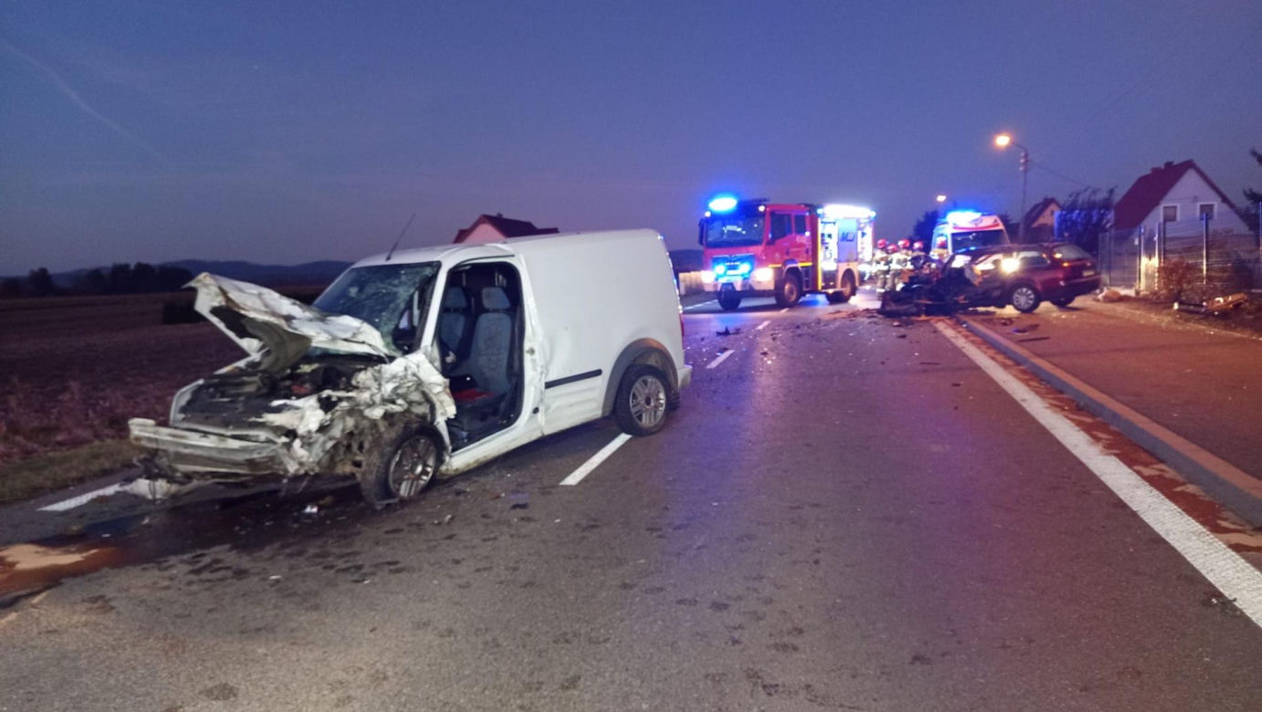 Śmiertelny wypadek pod Dzierżoniowem. Nie żyją 37- i 60-latek [ZDJĘCIA].