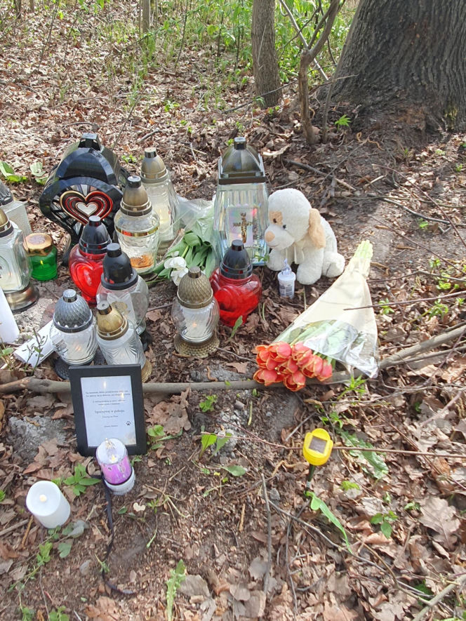 Miejsce wypadku Łukasza Litewki