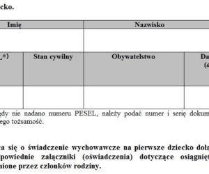 Wzór wniosku Rodzina 500+ /3