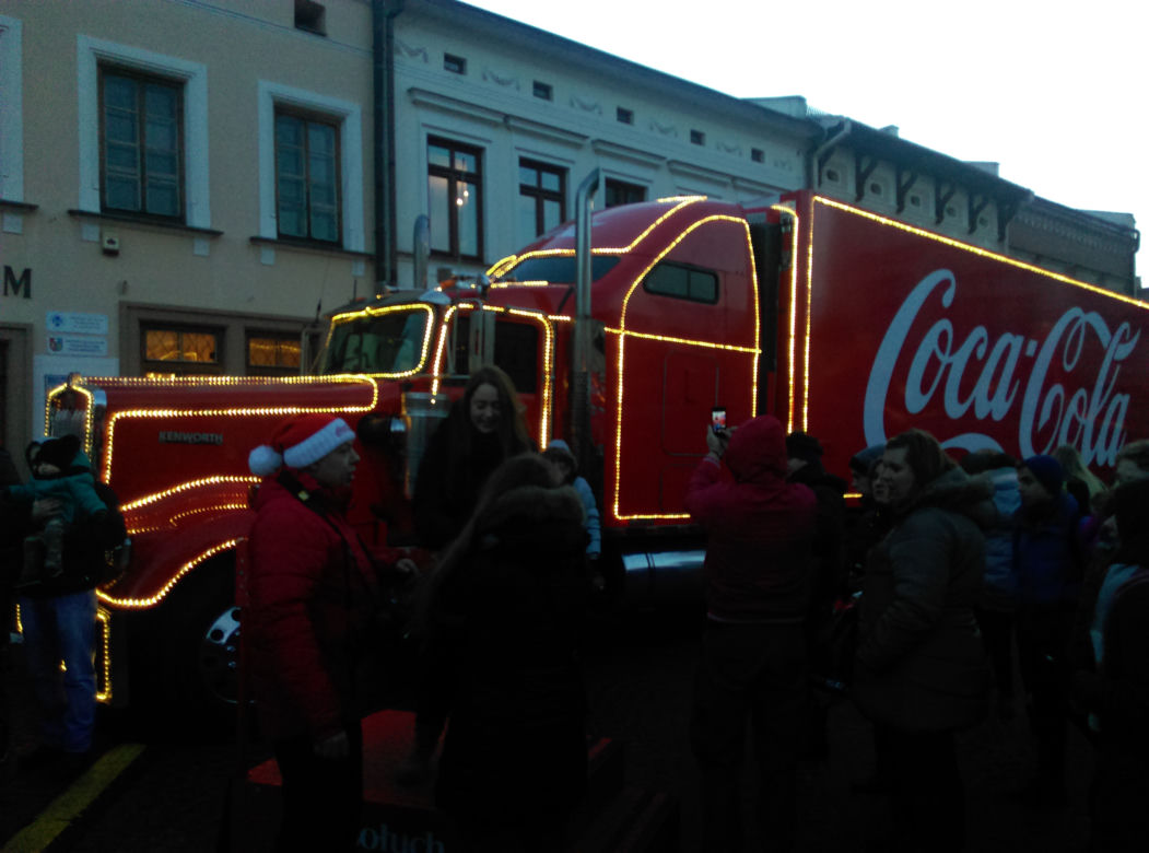 Ciężarówka Coca-Coli w Rzeszowe