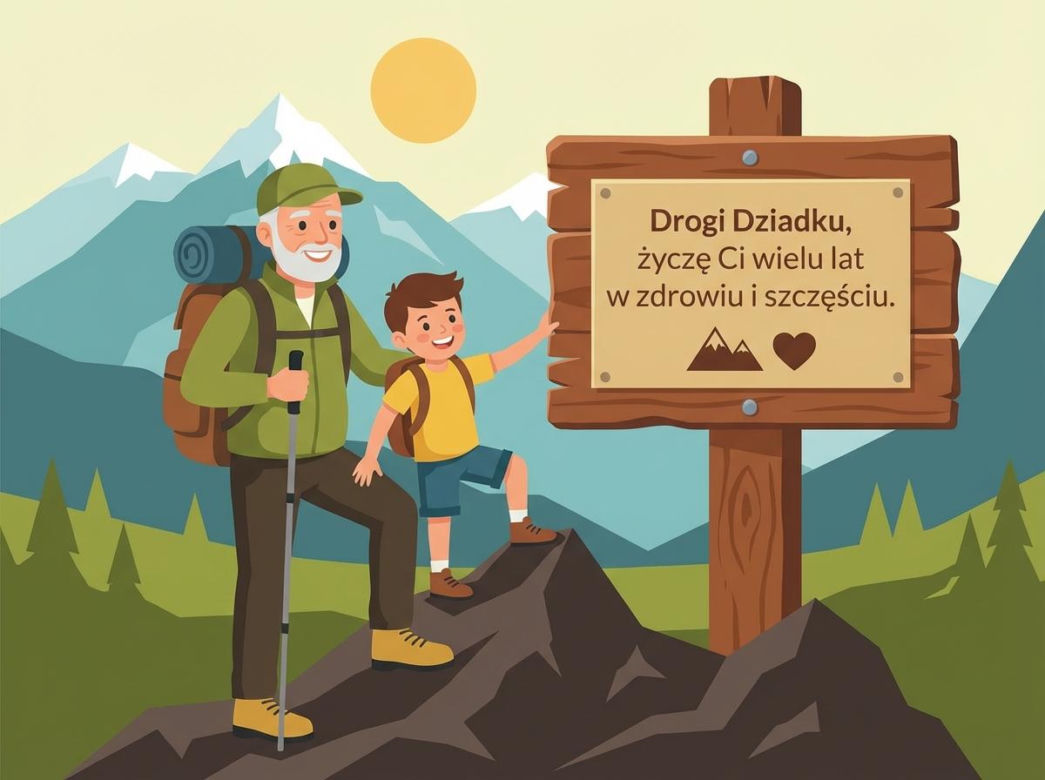 Kartka z życzeniami na Dzień Dziadka 2026