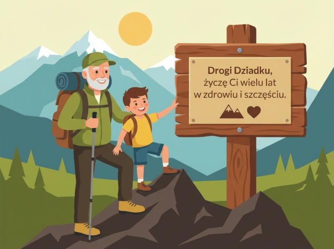 Kartka z życzeniami na Dzień Dziadka 2026