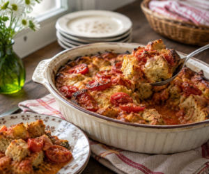 Ten przepis na pomidorowy pudding ma ponad 100 lat. Chleb zapieka się z pomidorami, masłem i... cukrem