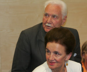 Ryszard Kaczorowski z żoną